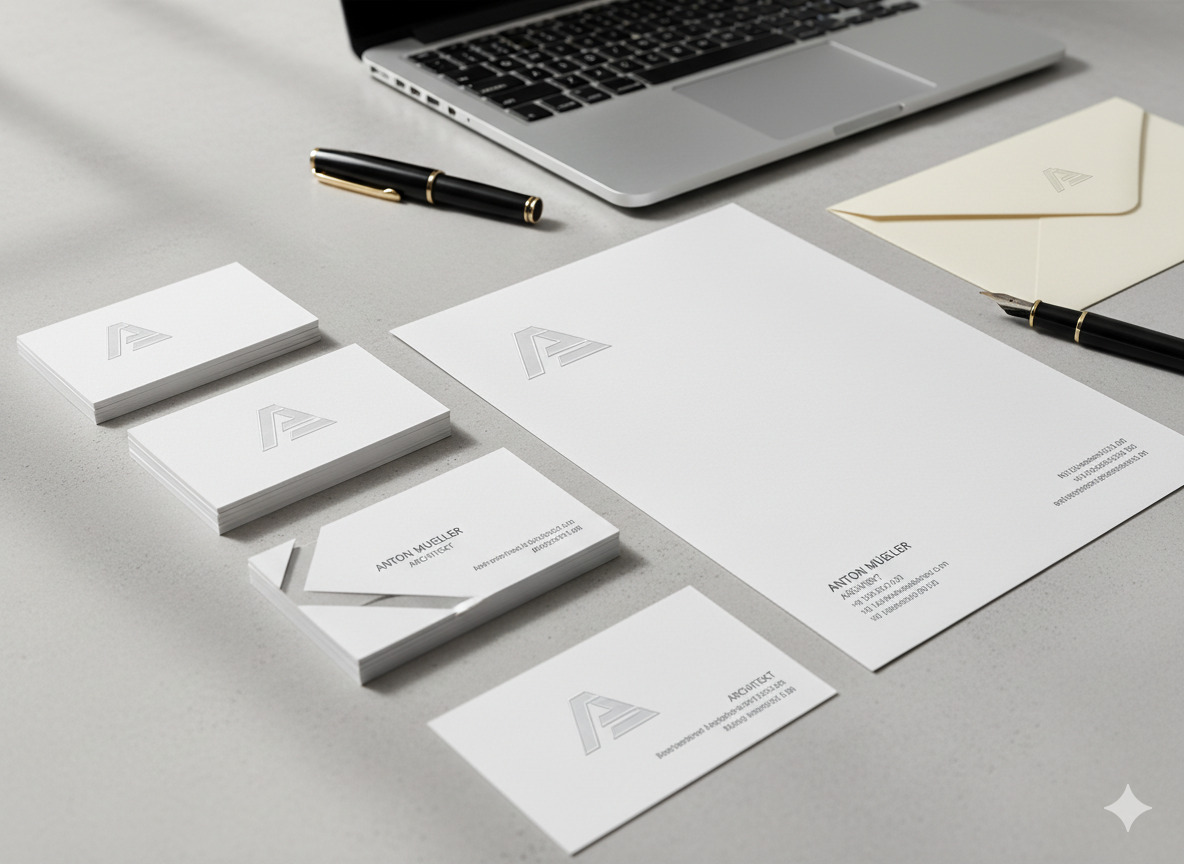 Visitenkarte und Briefpapier